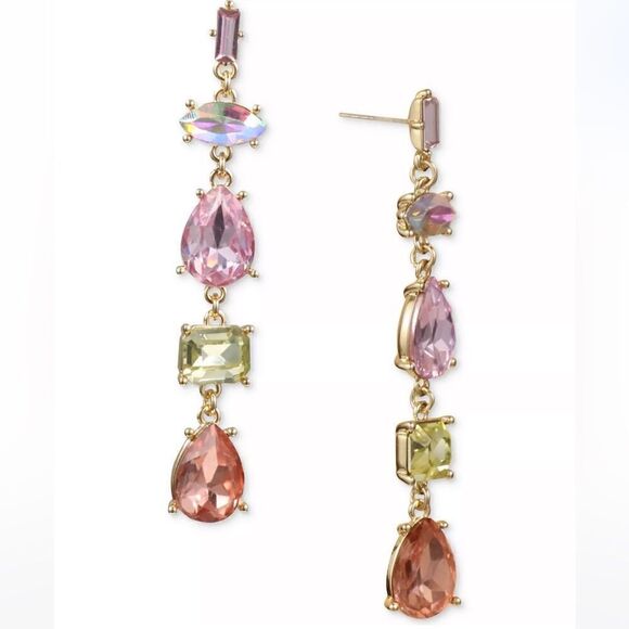 NWT INC INTERNATIONAL CONCEPTS
Gold-Tone Multi-Crystal Linear Earrings - Picture 1 of 6